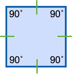 How many degrees are in a quadrilateral?